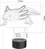Lampka Nocna Led Aksolotl Efekt 3D Kolorowa Dla Dzieci Pilot Prezent