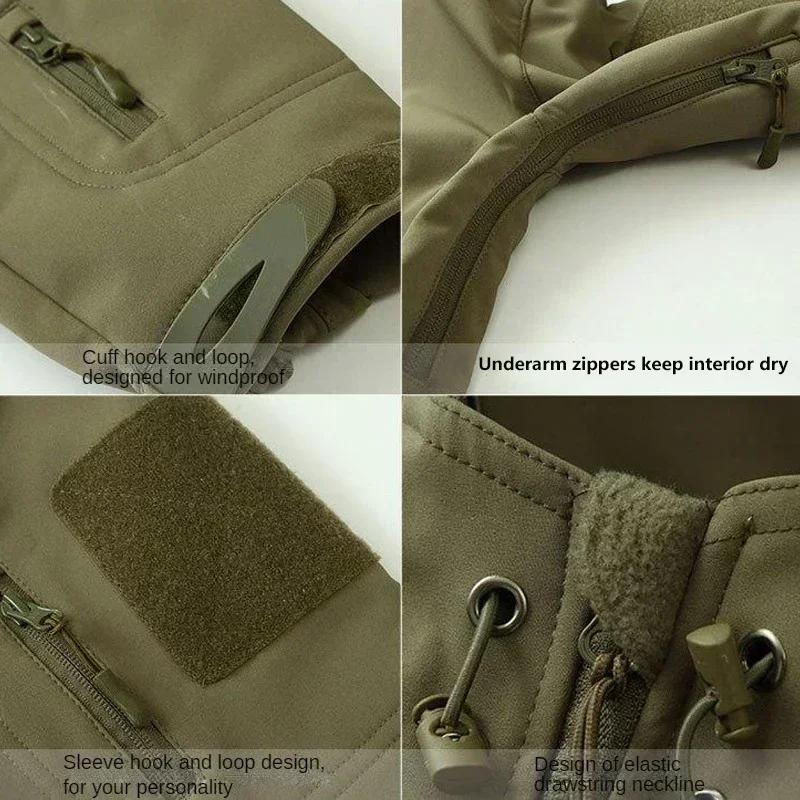 Модный тактический камуфляжный костюм Осень и Зима Уличный холодный костюм Утепленный Теплый Мужской Костюм из жесткой ткани