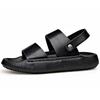 Fashion Summer New Designer Leather Sandals for Men Solid Color Dual-use Designer Slippers Male Fashion Casual Anti-slip Beach Shoes Man
