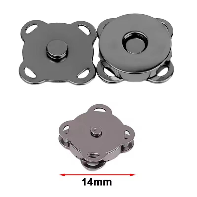 10Sets Magnetic Snap Button Metal Invisible Sew on Button Lock Clasps Fasteners for Purse Bags Clothes Craft DIY Accessories