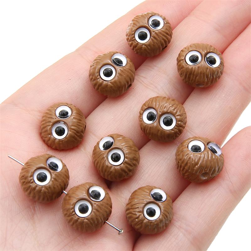 2 шт. 13x12 мм акриловые бусины ручной работы в виде совы, круглые свободные бусины-разделители для серьг, браслета, ожерелья, DIY изготовления ювелирных изделий