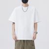 New Summer Heavyweight 320g Pure Cotton Cool T-shirt Men's White Short-sleeved Loose Top Men