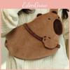 Shoulder Capybara Plush Bag Cartoon Bag Zipper Design Adjustable Strap Shoulder