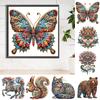 5D DIY Diamond Painting Animal Kit Butterfly Gorgeous Cat DIY Partial Special Shaped Drill Handmade Diamond Mosaic Art Gift