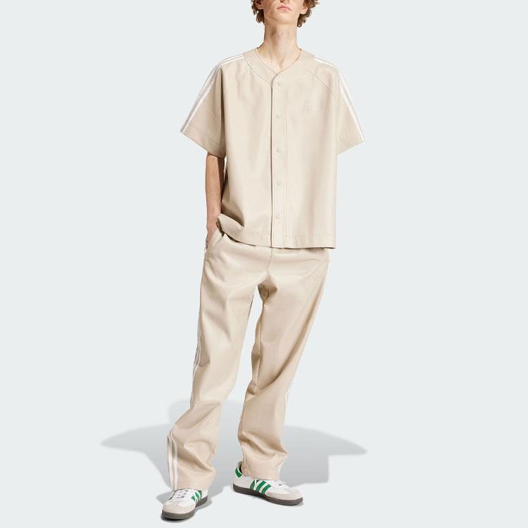 adidas Originals Adicolor Рубашка из искусственной кожи Мужские топы Светло-коричневые IZ4051