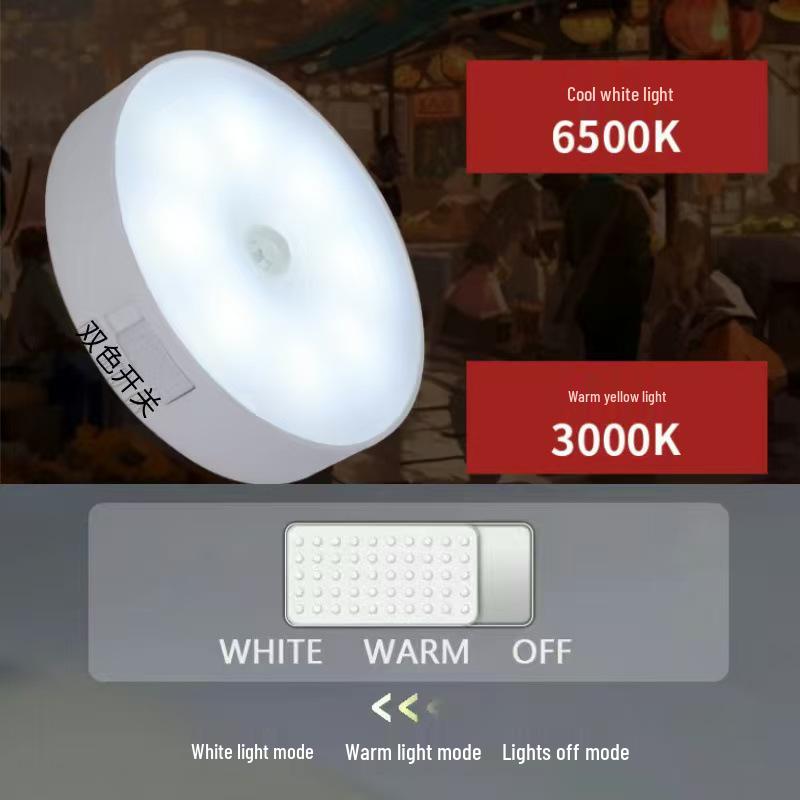 Перезаряжаемый светодиодный ночник с датчиком движения