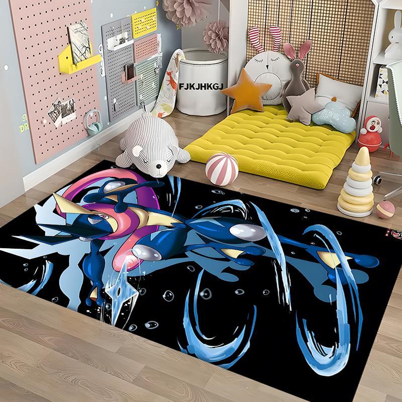 Pokemon Mega Greninja Japanese Anime Pattern Rug Carpet for Living Room Bathroom Mat Creative Doormat Carpet for Bedroom Home
