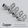 90° Bent T-Type Tinned Copper Tube Terminal Lug - L-Shaped Cold-Pressed Wiring Terminal