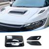 3PCS Car Air Flow Intake Hood Scoop Vent Bonnet Decorative Cover Center Side Air Outlet Hood Universal Auto Exterior