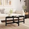 VidaXL Coffee Table Black 118x63x45 Cm Solid Pine Wood 822321