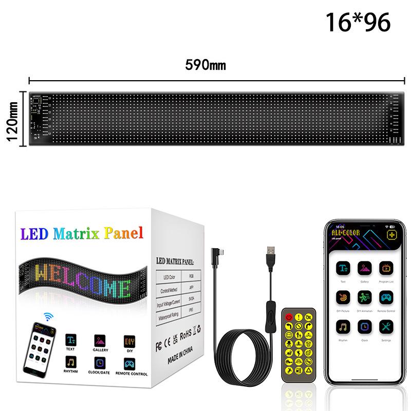 Waterproof Bluetooth LED Display Screen: Interactive Rear Window Expression with Flexible Soft Screen