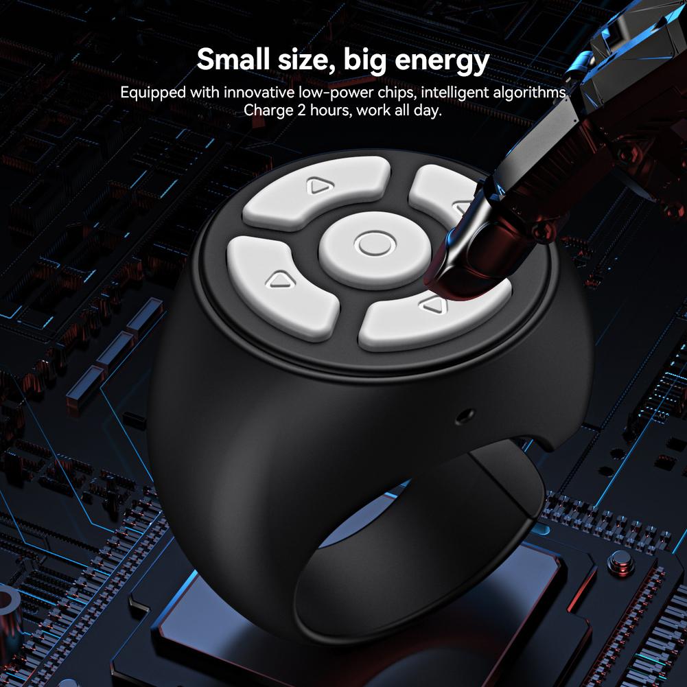 Портативный пульт дистанционного управления Blutooth, прокручиваемый пальцем, пульт дистанционного управления для мобильного телефона, пульт дистанционного управления видео, селфи-палка, автоматическая страница, контроллер камеры с кончиком пальца