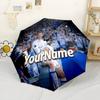 Cristiano Ronaldo Customize Your Name Umbrella Compact Travel Automatic Umbrella Compact 8-Rib Design Sturdy Construction Travel Essential