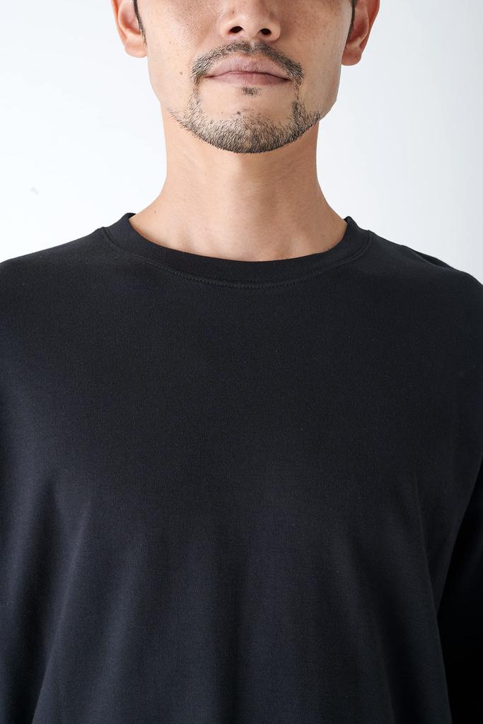 Amazon Essentials Men's Soft Smooth Long Sleeve T-Shirt (formerly WHOLEPERSON), Black, Size L