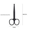 Round-Head Eyebrow & Nose Hair Trimming Scissors for Makeup, Beard, and Embroidery, Pointed Tip for Precision Beauty.