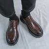 Модная мужская обувь ручной работы из кожи, дышащие оксфорды, удобная формальная повседневная обувь для мужчин, стильная мужская обувь-парикмахер