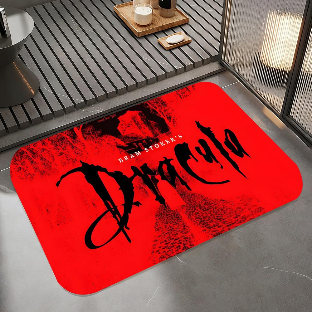 Anime D-Dracula Floor Mat Diatomite Bath Mat, Quick Dry Absorbent Non-Slip Door Mat