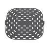 Air Fryer Liner Silicone Baking Pad Square Heat Resistant Air Fryer Accessories Replacement Crisper Plate Non-Stick Air Fryer Grill Pan