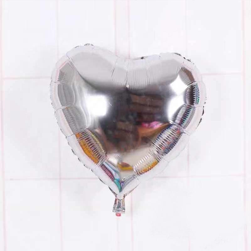 Tongxu 18-inch Solid Color Heart-shaped Aluminum Foil Balloon for Wedding Valentine's Day Christmas & Graduation Decorations