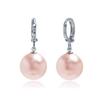 E475 12mm Peach Pearl Austrian One-Touch Earrings