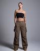 Kulsiseu Cs Cargo Широкие Джинсы-057 (коричневый)