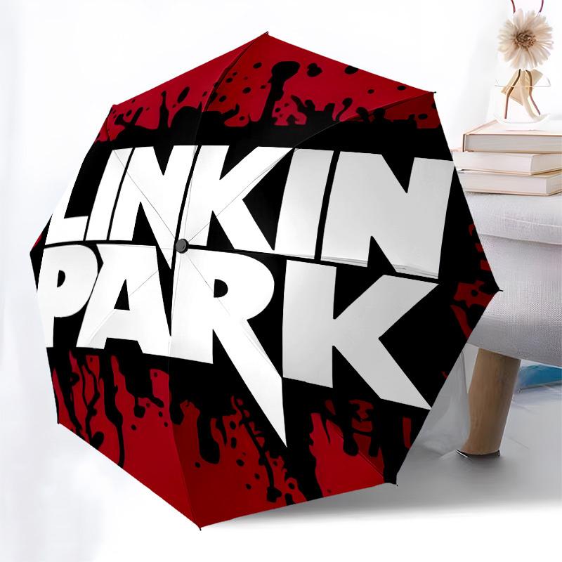 Linkin Park, Music Band Automatic Opening and Closing, 8 rib Structure Portable Umbrella, Suitable for Men and Women in All Seasons Perfect
