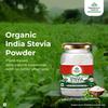 ORGANIC INDIA Порошок стевии Натуральный подсластитель Нулевая калорийность Без сахара Низкий гликемический индекс Ежедневная альтернатива 75 г Упаковка из 1