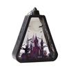 Halloween Decorations, LED Shadow With Haunted House Scenes, Black Triangular Decorative Lights, Suitable For Desks, Walls, And Hanging.