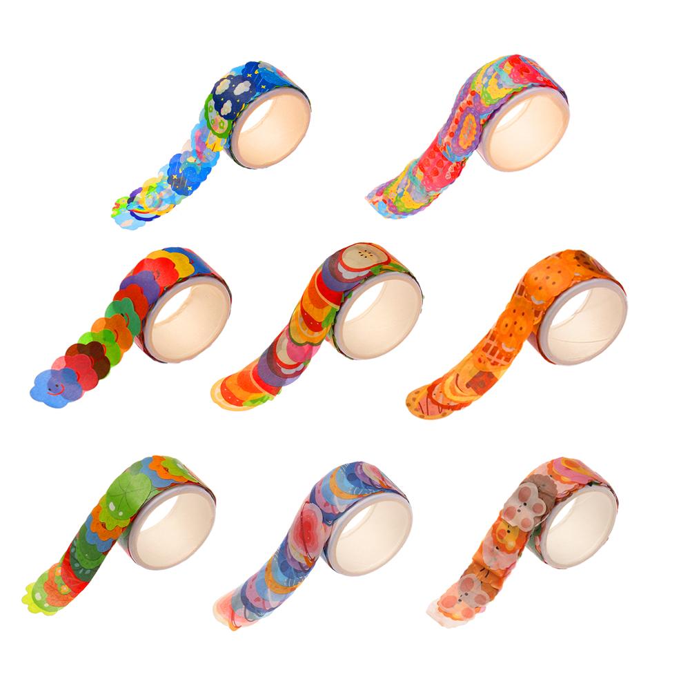 Принадлежности Декоративные кавайные канцелярские принадлежности Скрапбукинг Наклейка Липкая бумага Этикетка для дневника Васи-лента