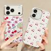 Чехол с принтом вишни для iPhone 17 18 Pro Max 17E iPhone 16 15 14 13 Pro Max Покрытие Рамка для объектива Прозрачный Мягкий чехол