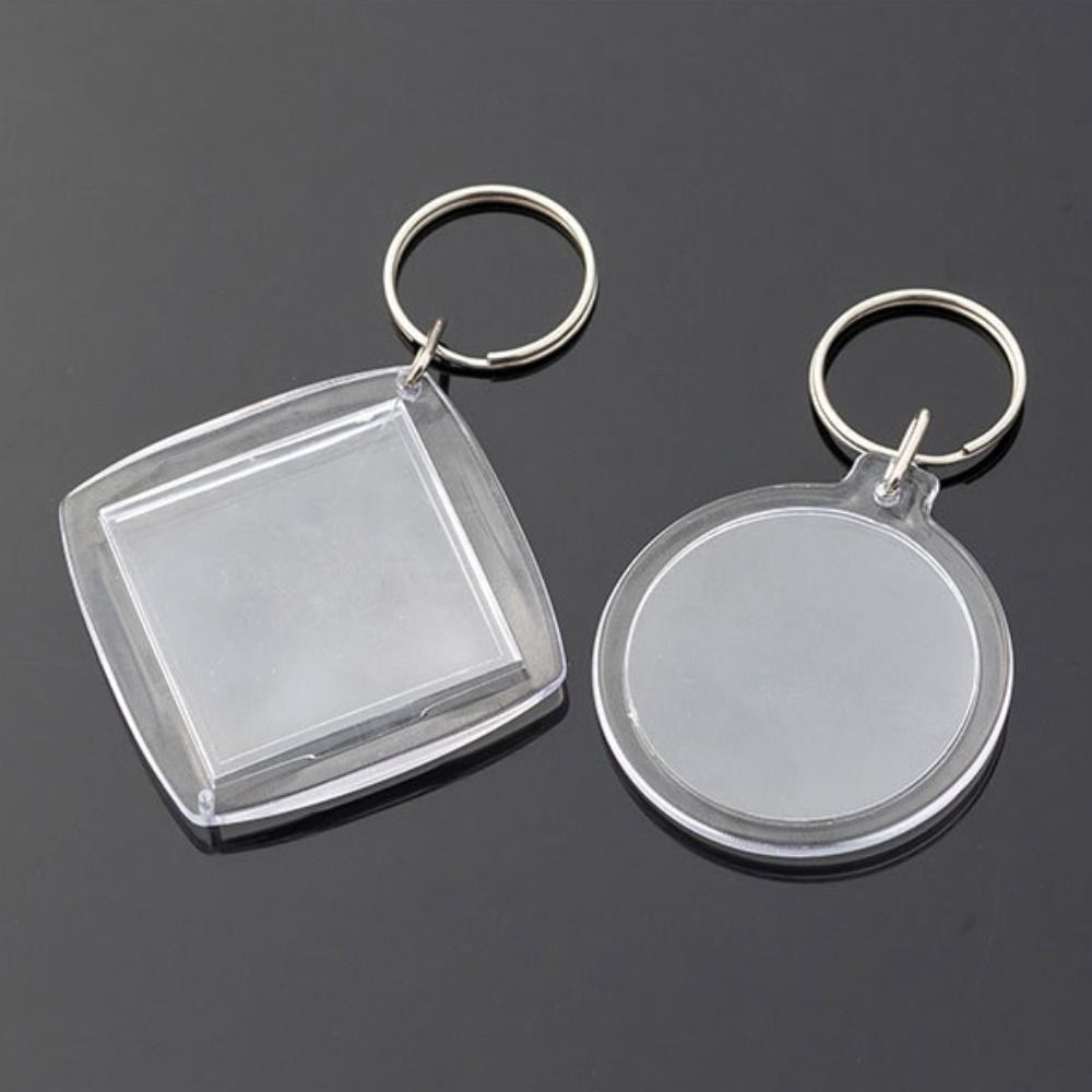 Прозрачный фотобрелок держатель для ключей рамка для фотографий модный пустой брелок для ключей в виде рамки для девочек подарок