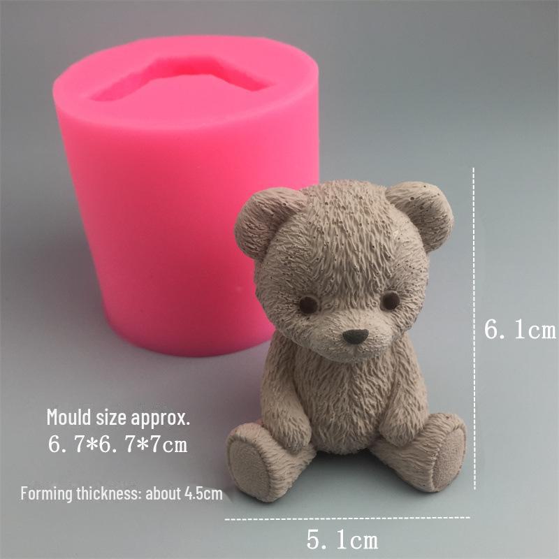 Силиконовая форма в виде головы плюшевого мишки для меда, гипса, ароматерапии и мороженого