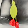 8-Color Soft Leather Tulip Bag Charm– Elegant Hanging Floral Accessory with Metal Ring, Realistic Bloom Design for Backpack