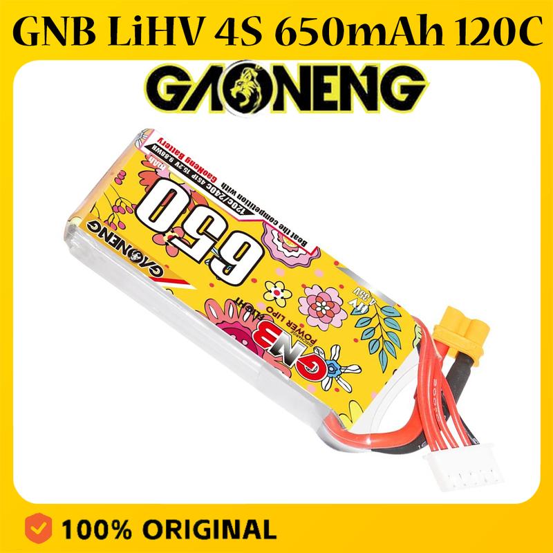 GNB 4S 650 мАч 120C/240C 15,2 В HV LiPo Аккумулятор с разъемом XT30 для FPV Cinewhoop Вертолета Самолета Фристайл Дрона