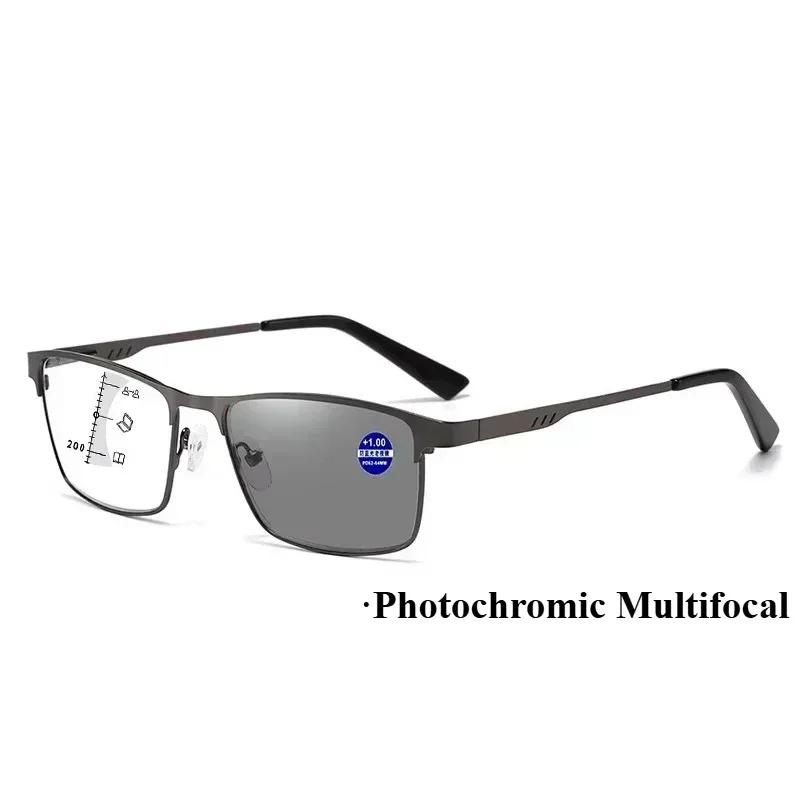 Модные Унисекс Новые Фотохромные Очки для Чтения Классические Умные Складные Прогрессивные Мультифокальные Меняющие Цвет Очки для Пресбиопии