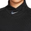Nike T Shirts Women's Black Stand Collar Moderate Straight Fit DM7554-010