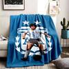 Diego Maradona  Theme Personalized Outdoor Flannel Blankets Soft And Suitable For All Seasons Perfect For Sofas Beds And Camping