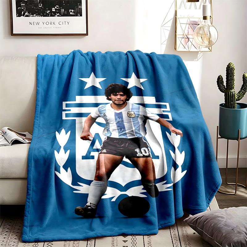 Diego Maradona Theme Personalized Outdoor Flannel Blankets Soft And Suitable For All Seasons Perfect For Sofas Beds And Camping