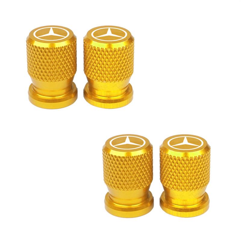 AABGT1 4pcs for Mercedes Benz MB Maybach A B C D M S R Car Wheel Tire Valve Caps Aluminum Airtight Covers Class C200L GLC GLK CLA GLA