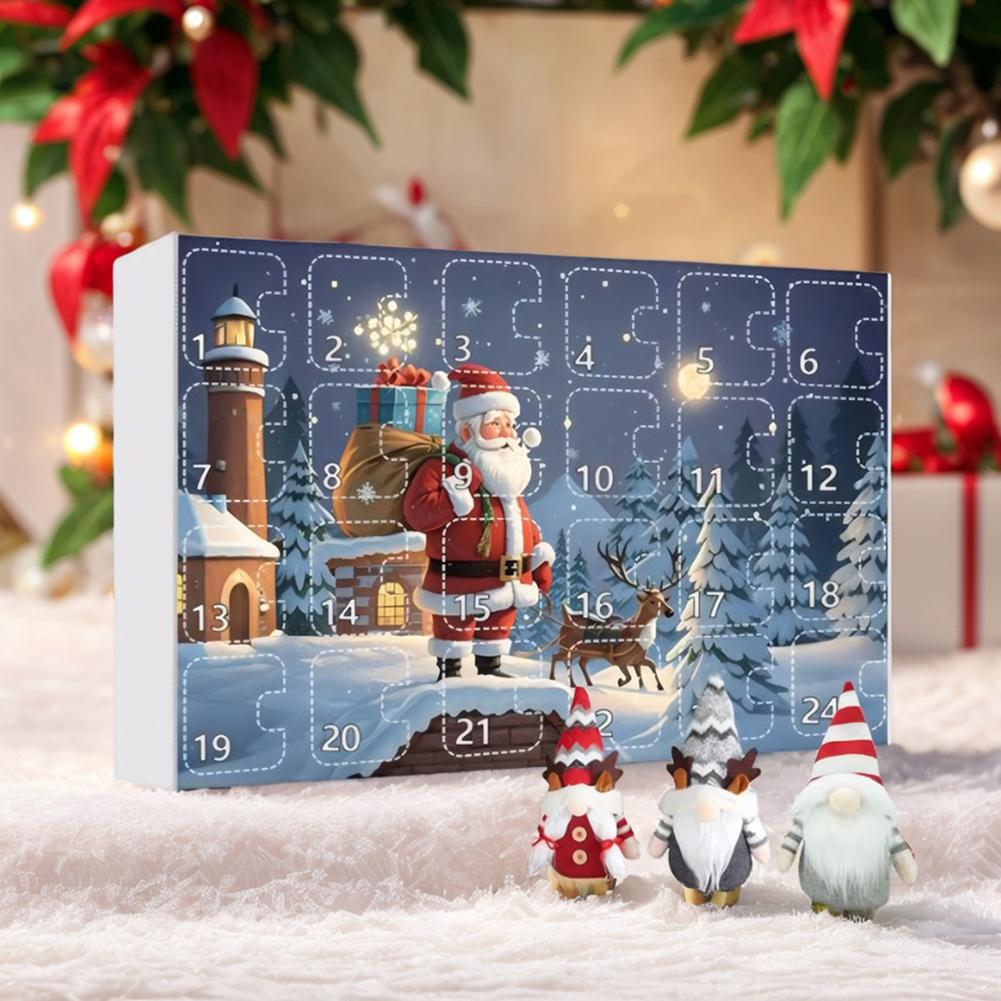 Рождественские праздники 2024 года с гномами Адвент-календарь Куклы-гномы 24-дневный календарь обратного отсчета до Рождества Рождественский календарь обратного отсчета для детей