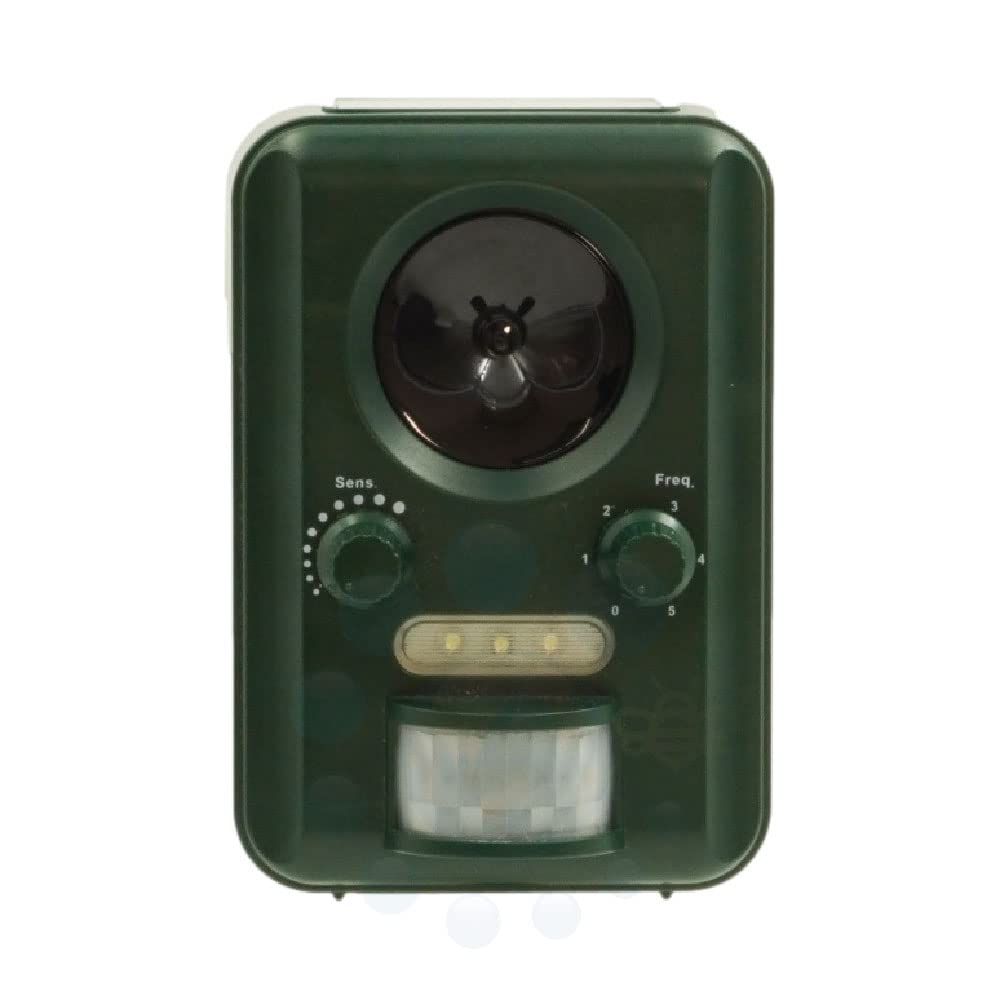 Intelim Japan Ultrasonic Waves and Flashlights Keep Wild Animals At Compatible with Solar Charging [Animal Barrier®] (cats, Dogs, Mice, Foxes, Birds,