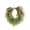 Рождественский венок, Зимняя гирлянда из венков, настенная искусственная входная дверь Рождество
