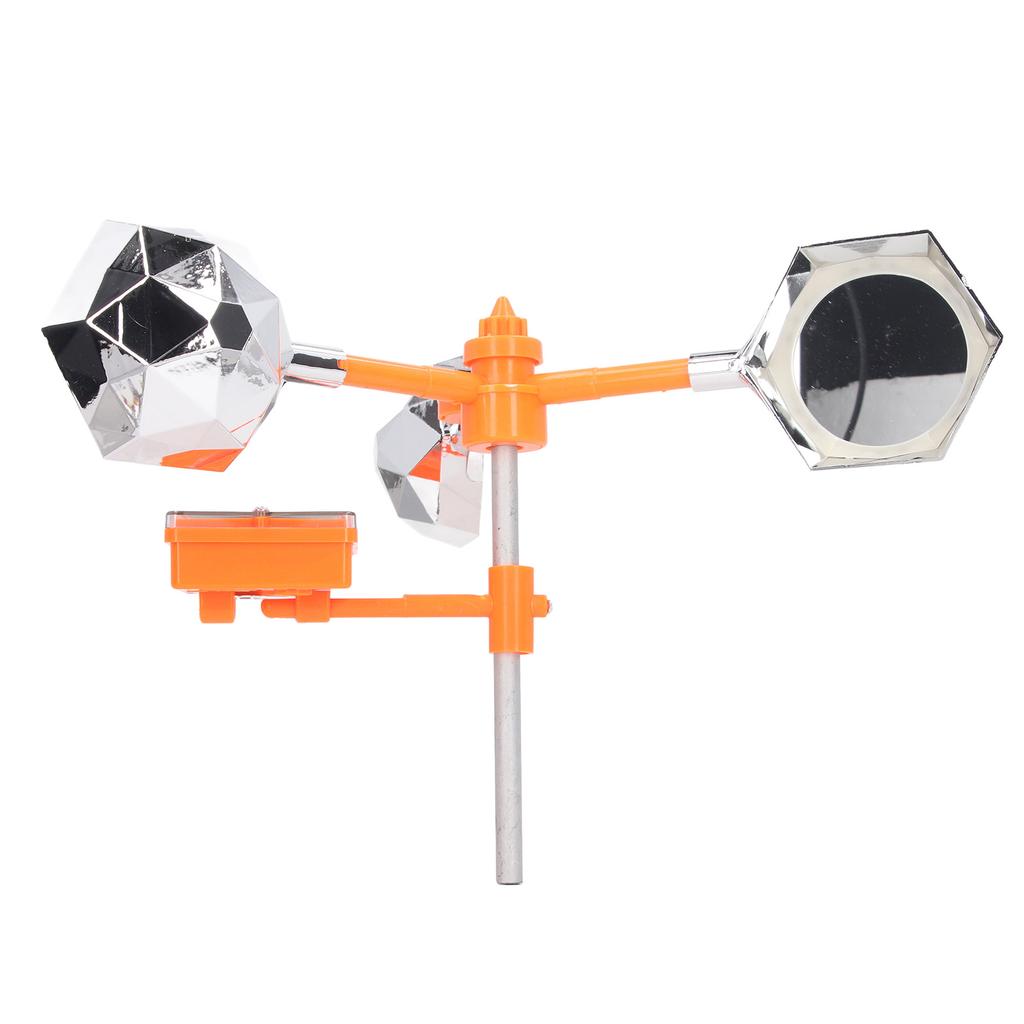 White Solar Sound Light Bird Repeller 360° Rotating Solar Bird Flashing Deterrent for Farm