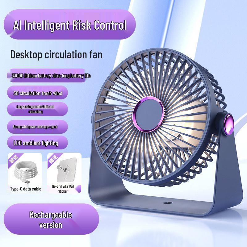 Silent USB Desktop Fan for Dorms and Offices