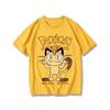 Adult and Childrens Pokémon Cartoon Multistyle Pure Cotton Short Sleeves Loose Casual Couple Tshirts