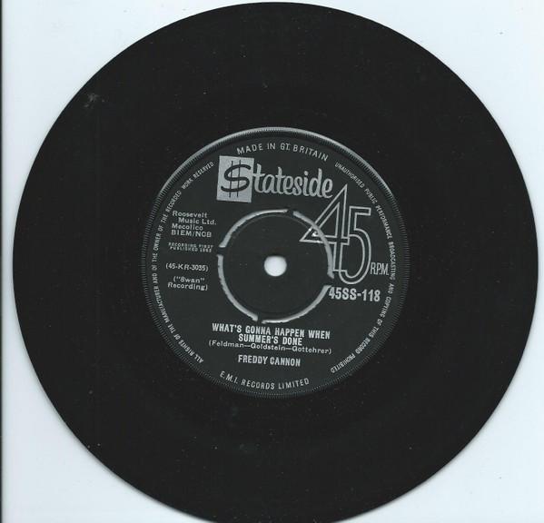 7-дюймовая пластинка FREDDY CANNON - What's Gonna Happen When Summer's D 45SS118 STATESIDE 1962 UK Rock Б/у
