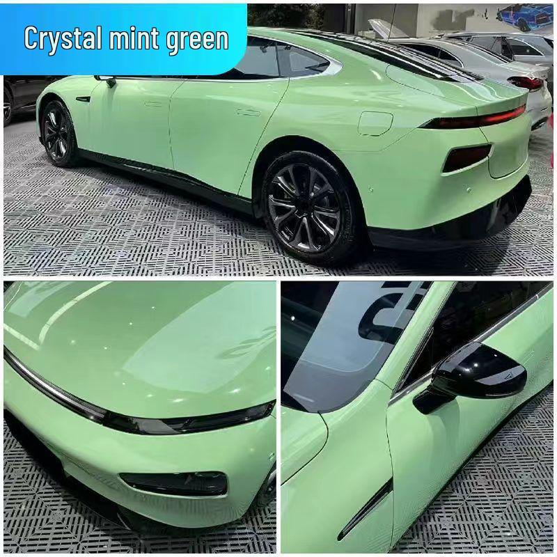 Car PET Film: Beetroot Purple, Glacier Blue, Piano White, Glossy Black - Full Vehicle Color Change Wrap.