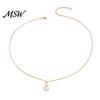 Cubic Zirconia Rhinestone Jewelry Water Drop Necklace for Women, Adjustable Clavicle Chain Pendant, Sparkling Statement Cocktail Party Anniversary