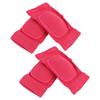 2 Pairs Knee Sleeves High Elastic Breathable Knee Protector Pads for Ice Hockey Skating Running Rose