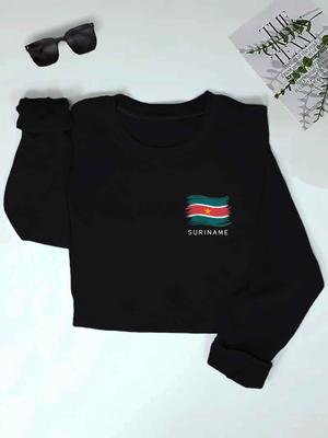 Иллюстрация флага Суринама женские толстовки